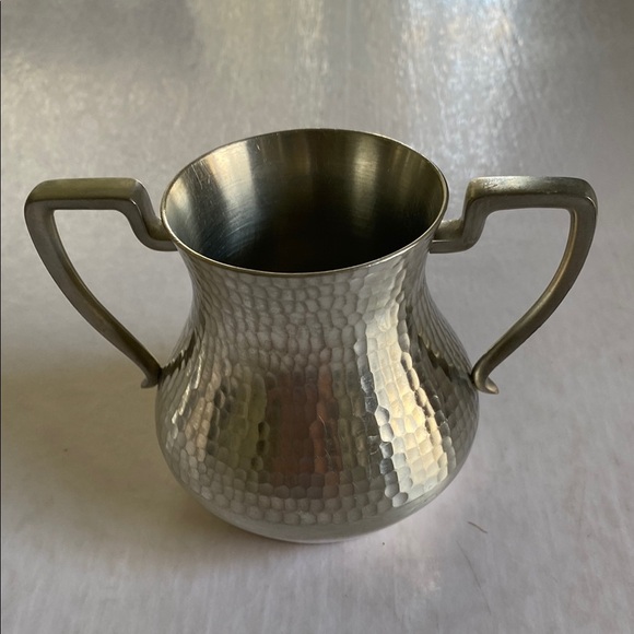 Hammered Silver Trophy Cup with Handles - Picture 1 of 7